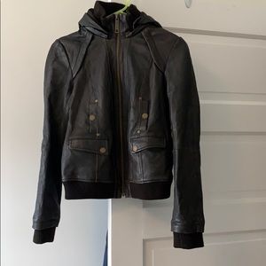 Leather Bomber Jacket